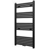 Čern&yacute; žebř&iacute;kov&yacute; radi&aacute;tor na ručn&iacute;ky rovn&yacute; &uacute;středn&iacute; topen&iacute; 600x1160 mm