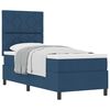 vidaXL Postel s boxspringem s čelo Modr&aacute; 80 x 200 cm textil