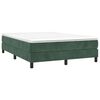 vidaXL Box spring postel s matrací tmavě zelená 140x200 cm samet