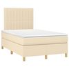 vidaXL Box spring postel s matrac&iacute; kr&eacute;mov&aacute; 120x190 cm textil