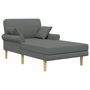 vidaXL Leno&scaron;ka Tmavě &scaron;ed&aacute; Textil