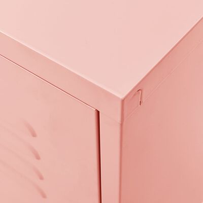 vidaXL TV skříňka růžová 105 x 35 x 50 cm ocel