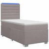 vidaXL Postel boxspring s matrac&iacute; s LED p&aacute;sky Taupe 90 x 190 cm Textil