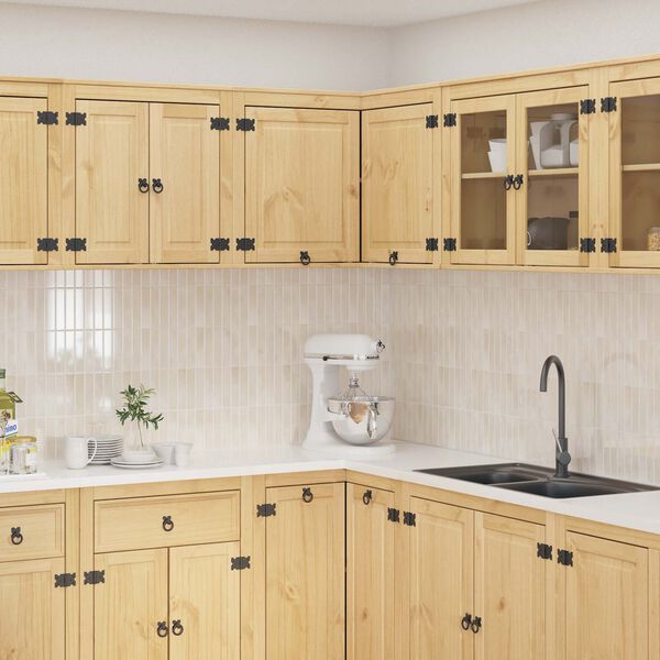 vidaXL Truhl&aacute;řsk&yacute; s polic&iacute; se dveřmi SKI Medov&aacute; Hněd&aacute; 80 x 80 x 60 cm