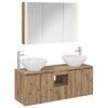 vidaXL Sada koupelnov&yacute;ch skř&iacute;něk 4 pcs Dub artisan Kompozitn&iacute; dřevo