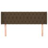vidaXL Čelo postele typu u&scaron;&aacute;k tmavě hněd&eacute; 147x16x78/88 cm textil