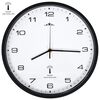vidaXL R&aacute;diem ř&iacute;zen&eacute; n&aacute;stěnn&eacute; hodiny Quartz 31 cm b&iacute;ločern&eacute;