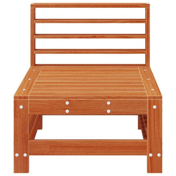 vidaXL Středn&iacute; pohovka do zahrady Masivn&iacute; borovice Voskově Hněd&aacute;