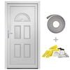vidaXL Vchodov&eacute; dveře b&iacute;l&eacute; 98 x 208 cm PVC
