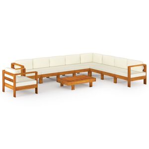 vidaXL 10d&iacute;ln&aacute; zahradn&iacute; sedac&iacute; souprava s pol&scaron;t&aacute;ři 100 x 60 cm ak&aacute;ciov&eacute; dřevo
