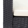 vidaXL Zahradní křeslo s poduškami polyratan černé