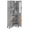 vidaXL Skř&iacute;ň highboard betonově &scaron;ed&aacute; 69,5x34x180 cm kompozitn&iacute; dřevo