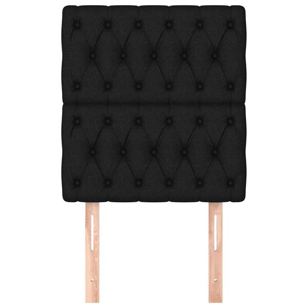 vidaXL Čelo postele 2 ks černé 80 x 7 x 78/88 cm textil