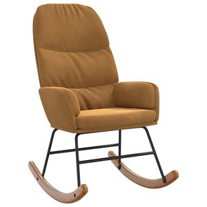 vidaXL Houpac&iacute; křeslo hněd&eacute; samet