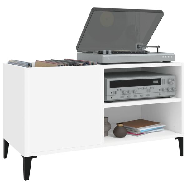 vidaXL Skř&iacute;ňka na LP desky b&iacute;l&aacute; 84,5 x 38 x 48 cm kompozitn&iacute; dřevo