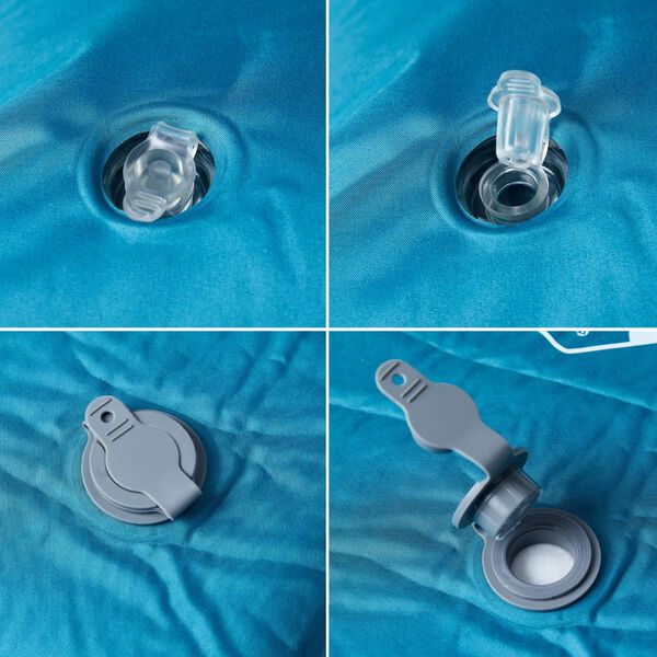 vidaXL Samonafukovac&iacute; kempingov&aacute; matrace s pol&scaron;t&aacute;řem 1 osoba tyrkysov&aacute;