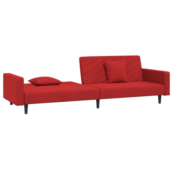 vidaXL 2m&iacute;stn&aacute; rozkl&aacute;dac&iacute; pohovka se 2 pol&scaron;t&aacute;ři v&iacute;nov&aacute; samet