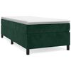 vidaXL R&aacute;m postele s boxspringem tmavě zelen&aacute; 80 x 200 cm samet