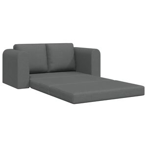 vidaXL Pohovka na span&iacute; Tmavě &scaron;ed&aacute; 148 x 71 x 83 cm textil