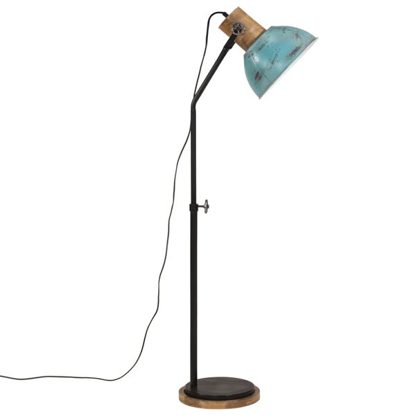 vidaXL Stojac&iacute; lampa 25 W modr&aacute; patina 30 x 30 x 100&ndash;150 cm E27