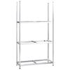 vidaXL 3patrov&yacute; reg&aacute;l na pneumatiky stř&iacute;brn&yacute; 110 x 40 x 200 cm ocel