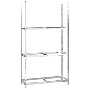 vidaXL 3patrov&yacute; reg&aacute;l na pneumatiky stř&iacute;brn&yacute; 110 x 40 x 200 cm ocel