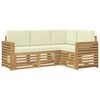 vidaXL Sedac&iacute; soupravy 4 pcs B&iacute;l&aacute; a kr&eacute;mov&aacute; 191 x 132,5 x 73 cm