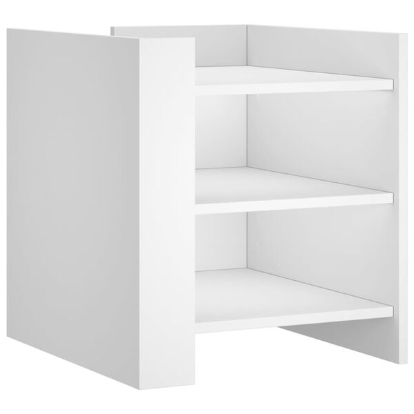 vidaXL Nočn&iacute; stolek b&iacute;l&yacute; 45 x 50 x 50 cm kompozitn&iacute; dřevo