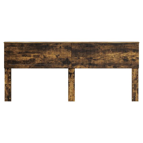 vidaXL Čelo postele Kouřov&yacute; dub 200 cm Kompozitn&iacute; dřevo