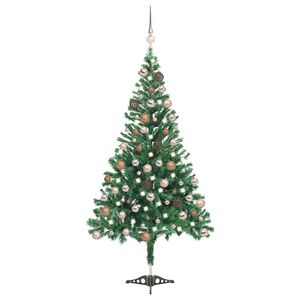 vidaXL Uměl&yacute; v&aacute;nočn&iacute; stromek s LED a sadou koul&iacute; 180 cm 564 větviček