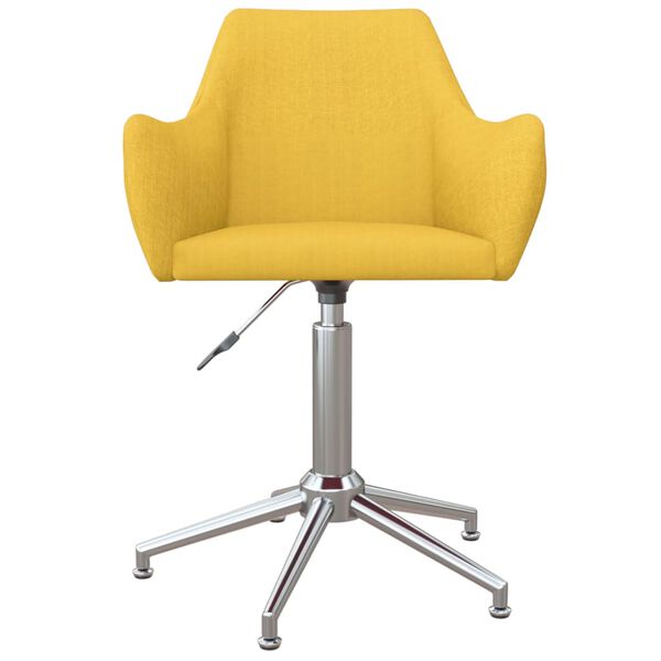 vidaXL Otočn&eacute; j&iacute;deln&iacute; židle 6 ks žlut&eacute; textil