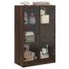 vidaXL Highboard s dvířky hnědý dub 68 x 37 x 109 cm kompozitní dřevo