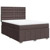 vidaXL Box spring postel s matrac&iacute; tmavě hněd&aacute; 140x200 cm textil