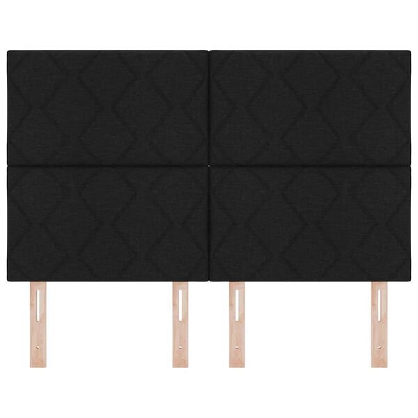 vidaXL Čelo postele s čelo Čern&aacute; 160 cm Uměl&aacute; kůže