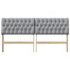 vidaXL Čalouněné čelo postele Světle šedá 180 cm Masivní borové dřevo