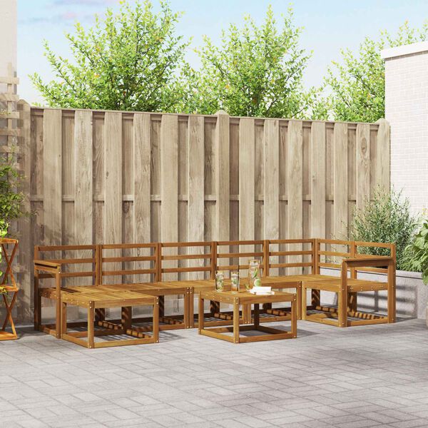 vidaXL Venkovn&iacute; pohovkov&aacute; souprava 8 pcs Př&iacute;rodn&iacute;