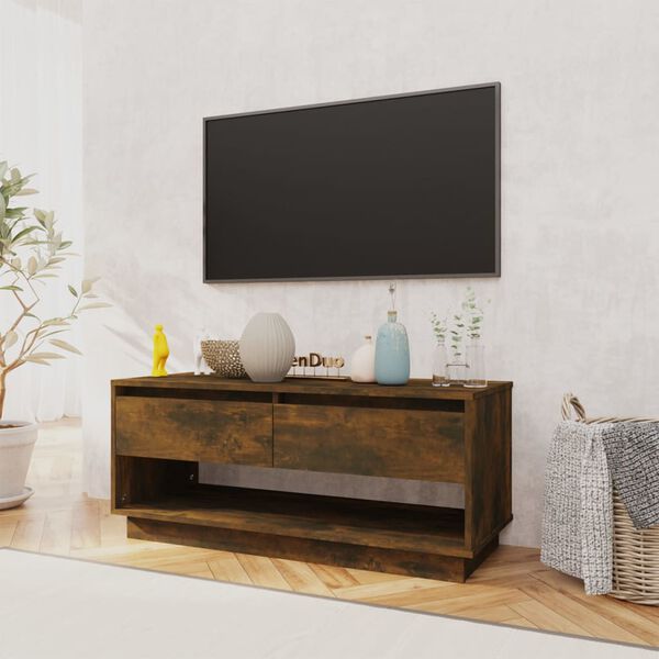 vidaXL TV skř&iacute;ňka kouřov&yacute; dub 102 x 41 x 44 cm kompozitn&iacute; dřevo