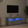 vidaXL TV skř&iacute;ňka s LED osvětlen&iacute;m betonově &scaron;ed&aacute; 90 x 35 x 40 cm
