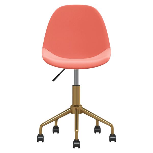 vidaXL Otočn&eacute; j&iacute;deln&iacute; židle 4 ks růžov&eacute; samet