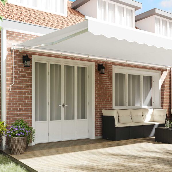 vidaXL Budsorovateln&eacute; zastře&scaron;en&iacute; B&iacute;l&aacute; 600 &times; 300 cm textil