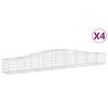 vidaXL Klenut&eacute; gabionov&eacute; ko&scaron;e 4 ks 400x50x40/60 cm pozinkovan&eacute; železo