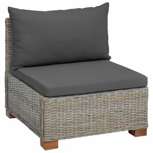 vidaXL Středn&iacute; sofa s pol&scaron;t&aacute;ři GENDT Př&iacute;rodn&iacute; ratan Kubu &scaron;ed&aacute;
