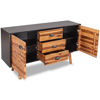 vidaXL 4dílný set nábytku do ložnice masivní akáciové dřevo 140x200 cm