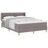 vidaXL Postel s boxspringem s čelo Taupe 190 x 140 cm textil
