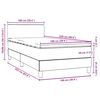 vidaXL Box spring postel s matrac&iacute; a LED tmavě modr&aacute; 100x220 cm samet
