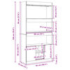 vidaXL Skříň highboard šedá sonoma 92 x 33 x 180 cm kompozitní dřevo
