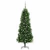 vidaXL Uměl&yacute; v&aacute;nočn&iacute; stromek s LED a sadou koul&iacute; 240 cm zelen&yacute;