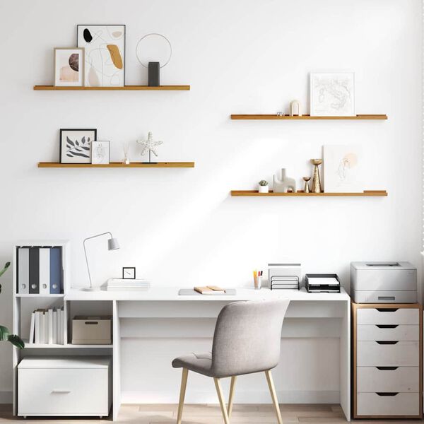 vidaXL N&aacute;stěnn&aacute; polička 4 pcs B&eacute;žov&aacute; 100 x 9 x 3 cm kompozitn&iacute; dřevo