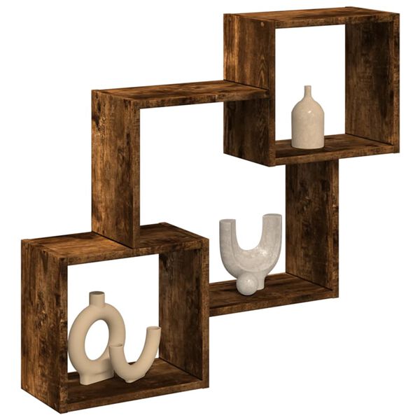 vidaXL Nástěnná skříňka 78 x 18 x 71 cm kouřový dub kompozitní dřevo