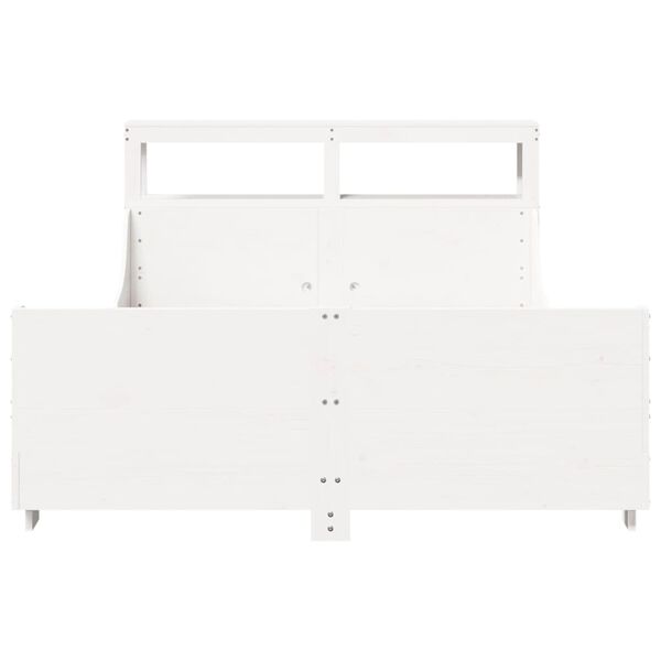 vidaXL Postel bez matrace b&iacute;l&aacute; 160 x 200 cm masivn&iacute; borovice